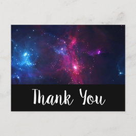 Kosmische Weltraumstars und Nebel Vielen Dank Postkarte