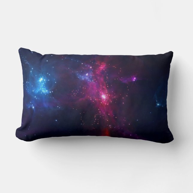 Kosmische Weltraumstars und Nebula Lendenkissen (Vorderseite)