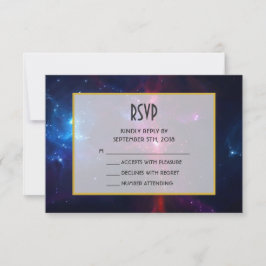 Kosmische Weltraumstars und Nebula-UAWG RSVP Karte