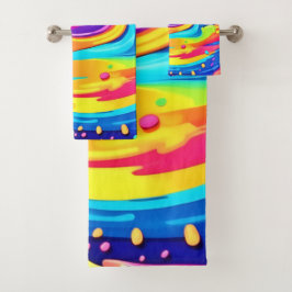 kosmische Wirbel Badhandtuch Set