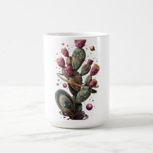 Kosmische Wüstenkaktuskunst Kaffeetasse