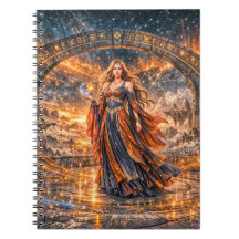Kosmische Zauberin – Fantasy-Spiralnotizbuch