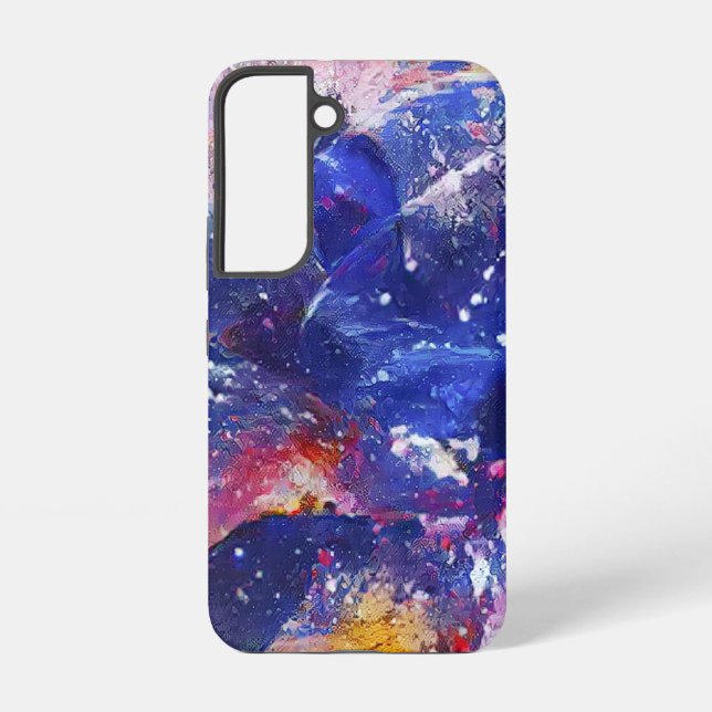 Kosmischer Abstrakter Katzentraum Samsung Galaxy Hülle (Rückseite)