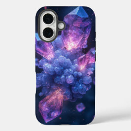 Kosmischer Amethyst-Kristallphon iPhone 16 Hülle