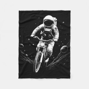 Kosmischer Astronauten-Fahrrad-Raum-Abenteuer Fleecedecke