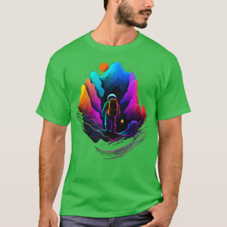 Kosmischer Astronautenwandern im Weltraum, Trippy  T-Shirt
