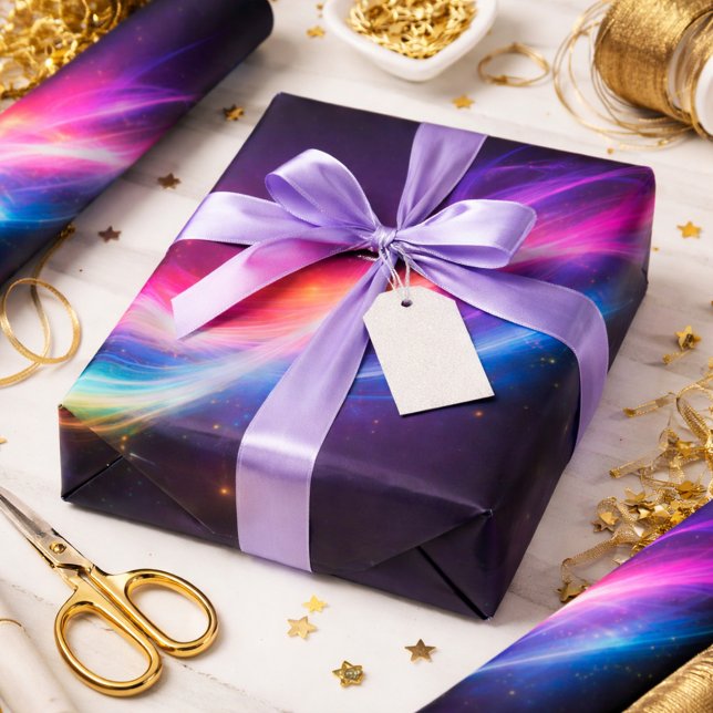 Kosmischer Aurora-Lichtwirbel Geschenkpapier (Von Creator hochgeladen)
