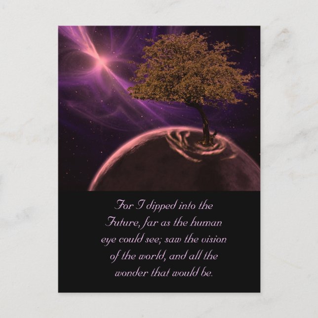 Kosmischer Baum des Lebens Postkarte (Vorderseite)