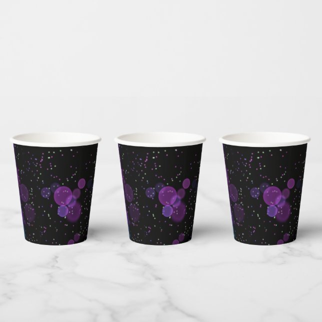 Kosmischer Blasenfluss Pappbecher (Multi)