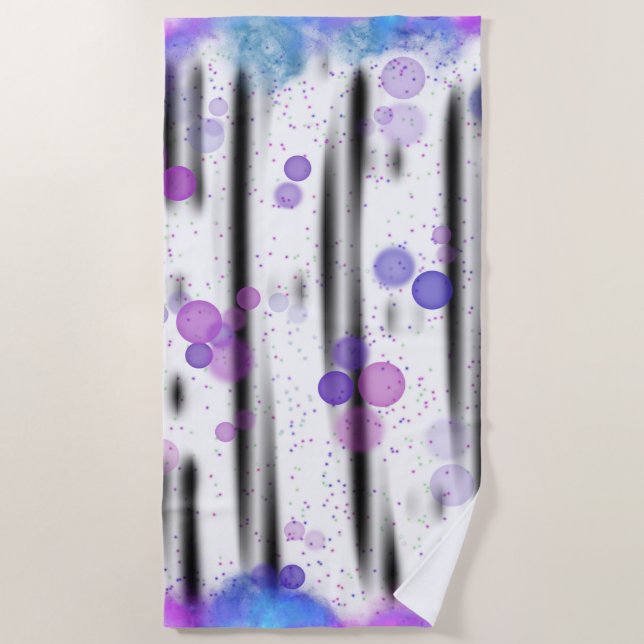 Kosmischer Blasenfluss Strandtuch (Vorderseite)