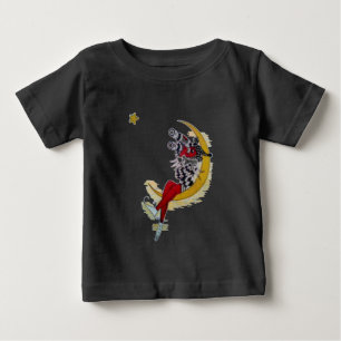 Kosmischer Blick: Elf auf dem Mond Abenteuer Baby T-shirt