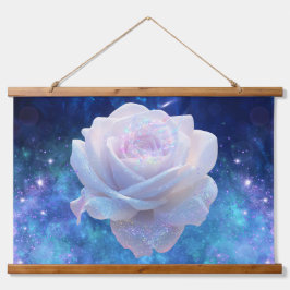 Kosmischer Blumen-Hängeteppich Wandteppich Mit Holzrahmen