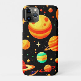 Kosmischer Cartoon in warmen Farbtönen Case-Mate iPhone Hülle