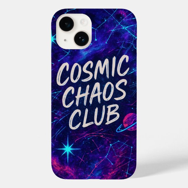 Kosmischer Chaos Club Vibrannt iPhone Fall Case-Mate iPhone 14 Hülle (Rückseite)