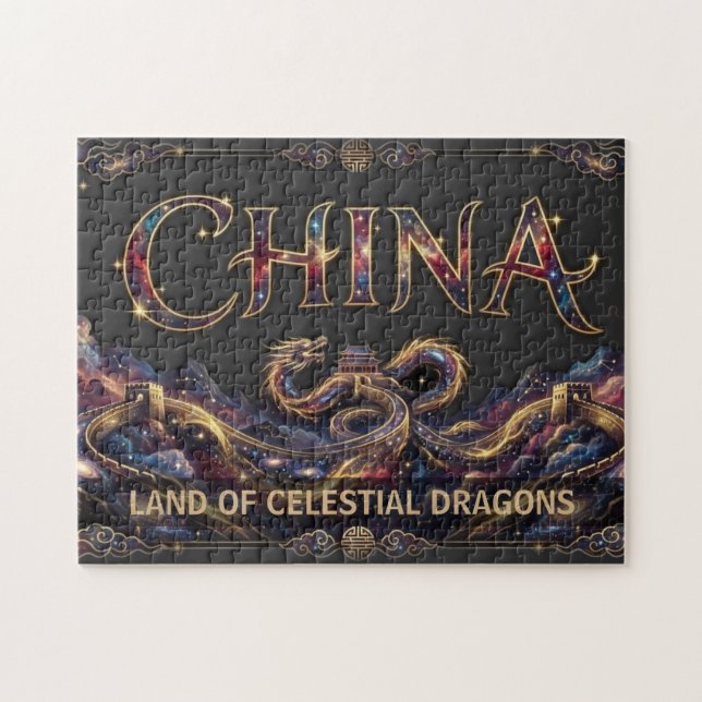 Kosmischer China-Drache Große Mauer (Horizontal)