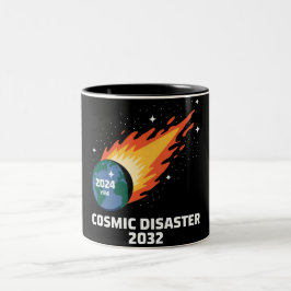 Kosmischer Desaster 2032 Asteroiden Zweifarbige Tasse