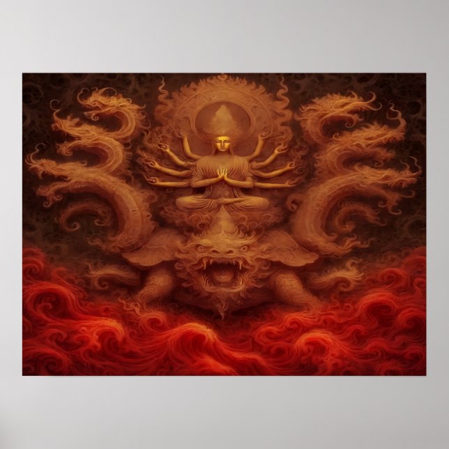 Kosmischer Drache Poster (Vorne)