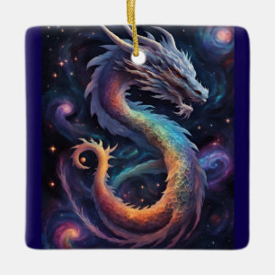 kosmischer Drachen-Schmuck Keramikornament