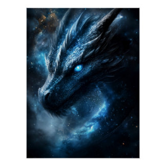 Kosmischer Drachenwächter der Sterne Poster