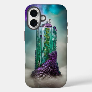 Kosmischer Edelstein und Glas \ / Universale KI Ku iPhone 16 Hülle