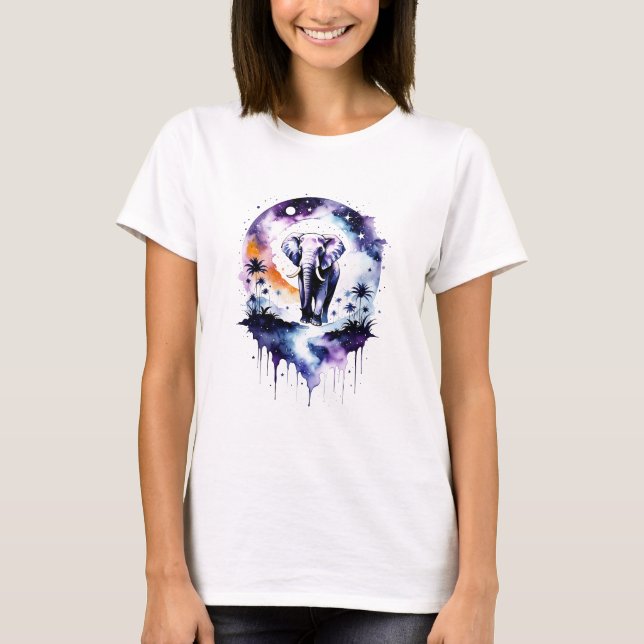 kosmischer Elefant T-Shirt (Vorderseite)