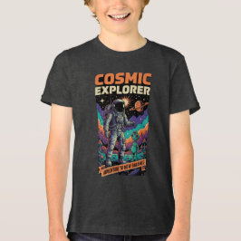 Kosmischer Entdecker Astronaut Weltraum Abenteuer Tri-Blend Shirt