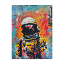 Kosmischer Explorer #2 - Pop Art Astronaut Postkar