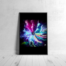 Kosmischer Farbwind - Muster Pareidolia Poster