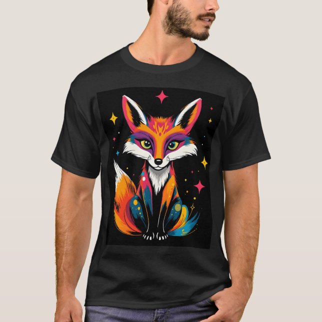 Kosmischer Fox T-Shirt (Vorderseite)