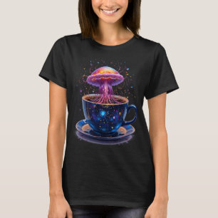 Kosmischer Galaxie-Quallen in Teetasse Whimsical S T-Shirt