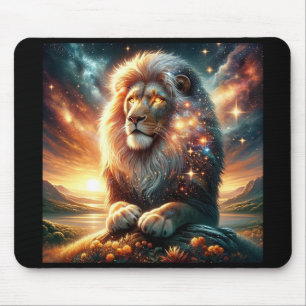 Kosmischer Galaxie Weltraum Löwe Leo Stärke Astrol Mousepad