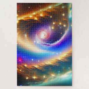 Kosmischer Galaxy mit Sternschnuppe Kunstprint 