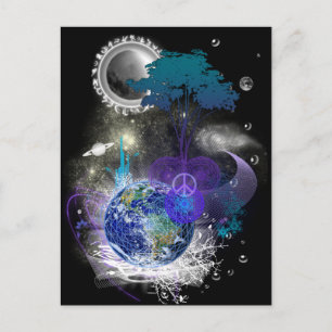 Kosmischer geometrischer Frieden Postkarte