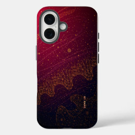 Kosmischer Goldstaub auf lebendiger Strahlung iPhone 16 Hülle