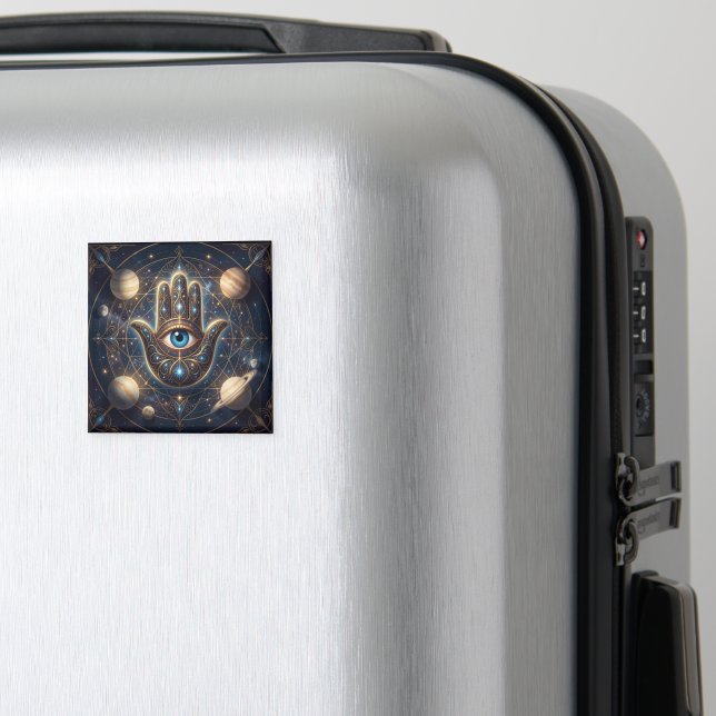 Kosmischer Hamsa-Hand- und Böser-Blick-Schutz  Magnet (In Situ (Gepäck))