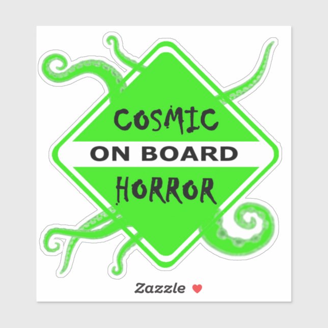 Kosmischer Horror an Bord Aufkleber (Blatt)