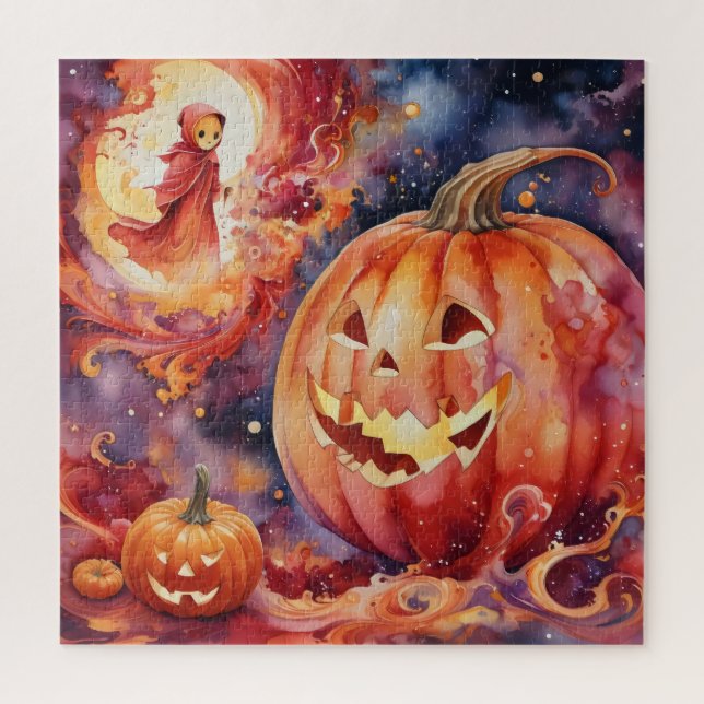 Kosmischer Jack-o'-Lanterns: Eine Halloween-Fantas (Vertikal)