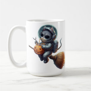 Kosmischer Katzenastronaut: Magie und Weltraumaben Kaffeetasse