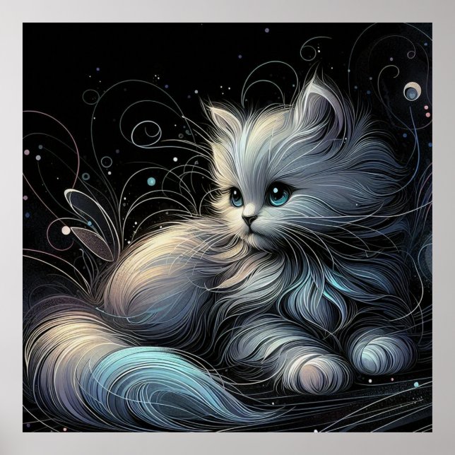 Kosmischer Katzengeist Poster (Vorne)
