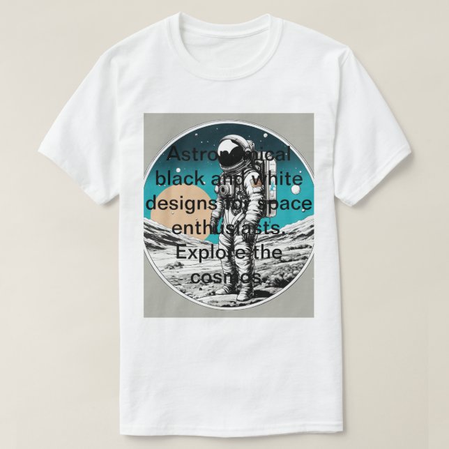 Kosmischer Kontrast: Kreationen aus dem Schwarzen  T-Shirt (Design vorne)
