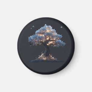 Kosmischer Kristallbaum Kunst – Träumendes Naturde Magnet