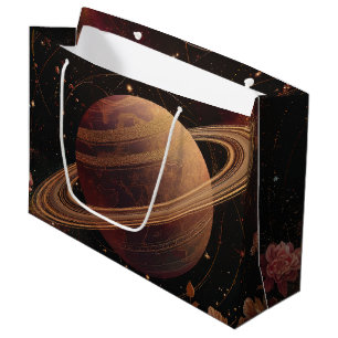 Kosmischer Kristallberingter Planet Fantasie Kunst Große Geschenktüte