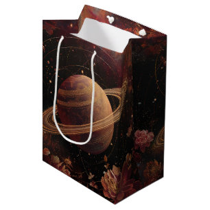 Kosmischer Kristallberingter Planet Fantasie Kunst Mittlere Geschenktüte