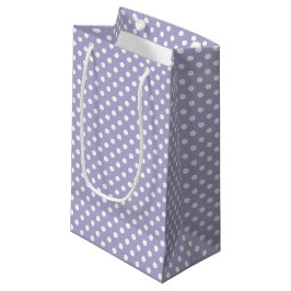 Kosmischer Lavendel & weiße Polka Dosen Geschenkta Kleine Geschenktüte