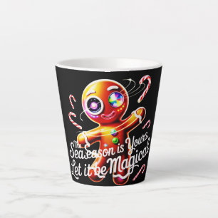 Kosmischer Lebkuchen-Latte-Mug Magisches Weihnacht Milchtasse