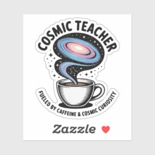 Kosmischer Lehrer   Lustige Galaxie Kaffee & Neugi Aufkleber
