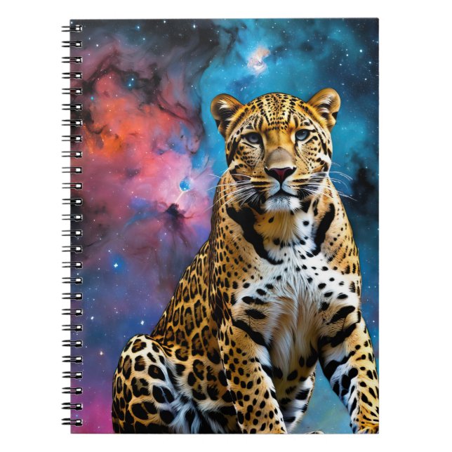 Kosmischer Leopard Notizblock (Vorderseite)