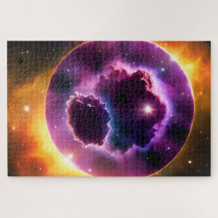 Kosmischer Lila Fensterkreis in einen Galaktischen