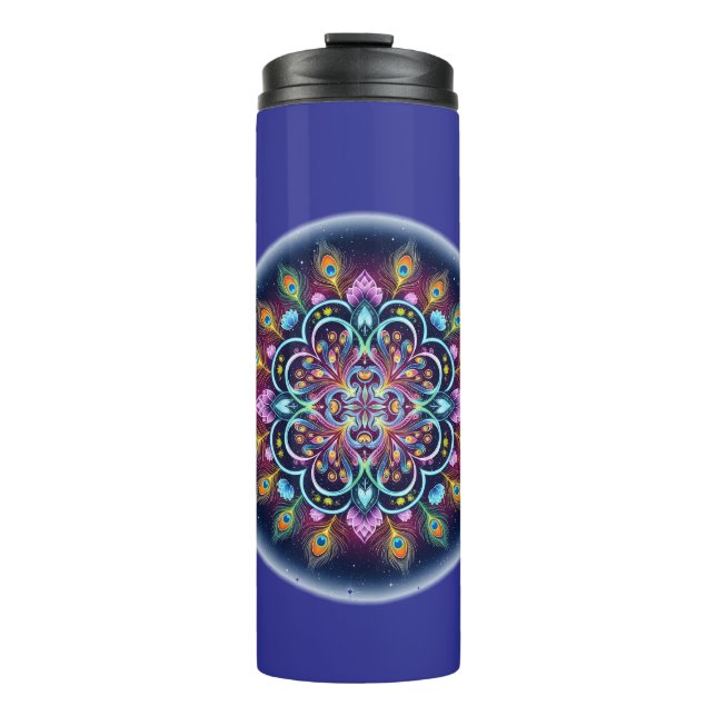 Kosmischer Mandala-Thermalbecher Thermosbecher (Vorderseite)