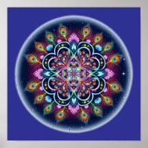 Kosmischer Mandala-Wandkunstposter